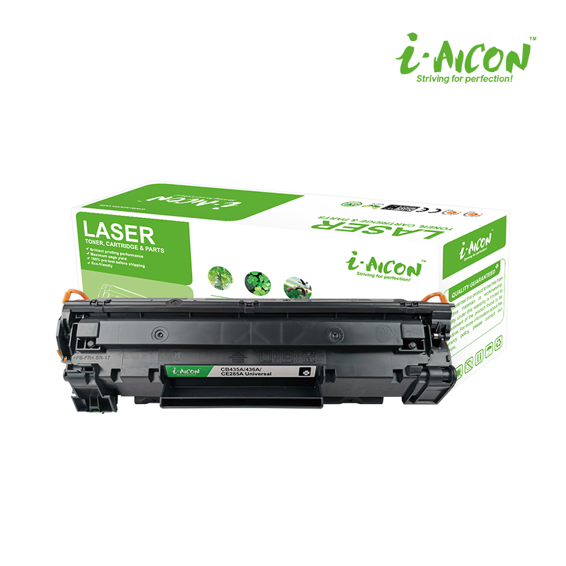 Cartus toner Iaicon compatibil cu HP CB435A etc., negru pentru Canon LBP  3010 i-SENSYS